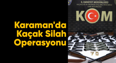 Karaman'da kaçak silah operasyonu