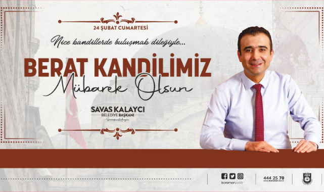 Başkan Kalaycı, Berat Kandili Mesajı