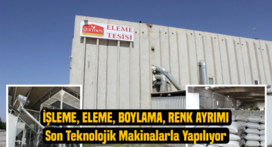 İşleme, Eleme, Boylama, Renk Ayrımı son teknolojik makinalarla yapılıyor