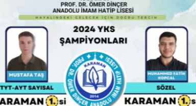 Karaman'da Eğitimde Büyük Gurur: YKS 2024'te Türkiye Dereceleri