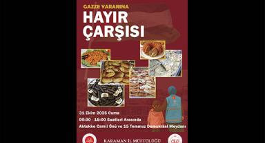 Gazze İçin El Ele: Karaman’da Hayır Çarşısı’nda Buluşalım