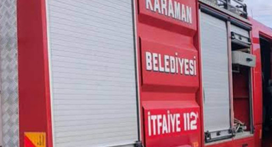 Karaman’da seyir halindeyken otomobil alev aldı