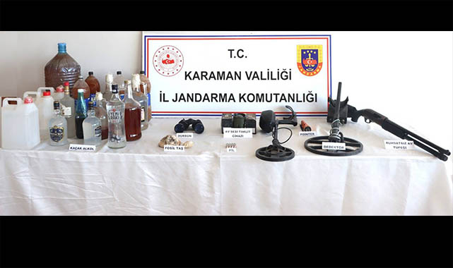 Karaman İl Jandarma Komutanlığından Kaçak Alkol Operasyonu