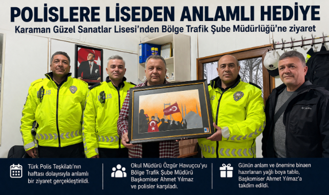 Polislere Liseden Anlamlı Hediye