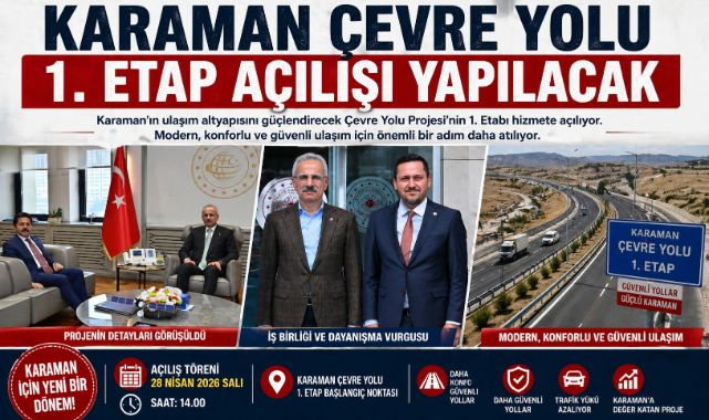 Karaman Çevre Yolu 1. Etap Açılışı Yapılacak