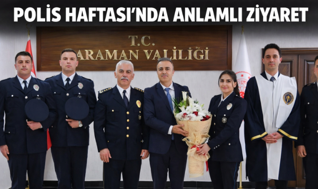 POLİS HAFTASI'NDA ANLAMLI ZİYARET POMEM'DEN VALİ ÇİÇEK İLE NEZAKET BULUŞMASI
