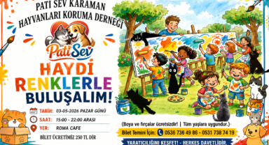 PATİ SEV KARAMAN’DAN RENKLİ ETKİNLİK: HAYDİ RENKLERLE BULUŞALIM!