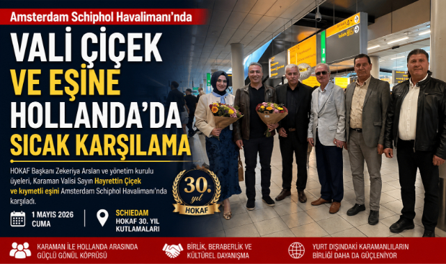 VALİ ÇİÇEK VE EŞİNE HOLLANDA’DA SICAK KARŞILAMA