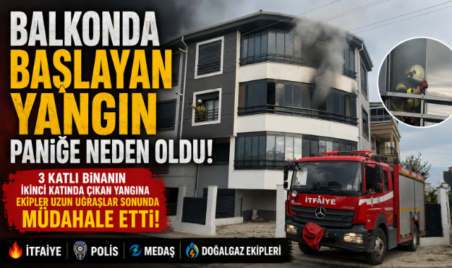 Balkonunda Başlayan Alevler Paniğe Neden Oldu
