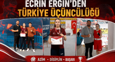 ECRİN ERGİN’DEN TÜRKİYE ÜÇÜNCÜLÜĞÜ