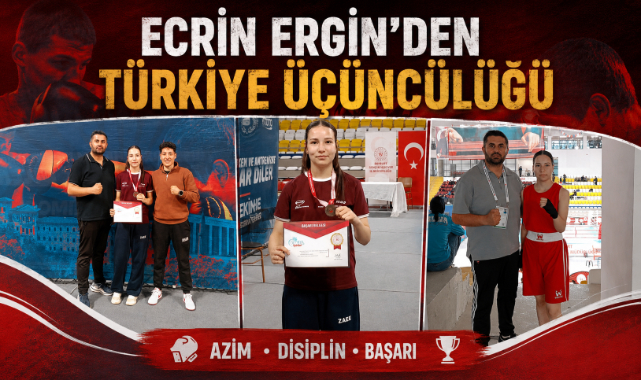 ECRİN ERGİN’DEN TÜRKİYE ÜÇÜNCÜLÜĞÜ