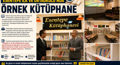 ESENTEPE İLK VE ORTAOKULU’NDA ÖRNEK KÜTÜPHANE