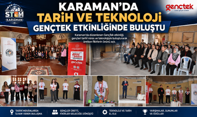 Karaman'da Tarih ve Teknoloji GençTek Etkinliğinde Buluştu