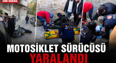 Motosiklet Sürücüsü Yaralandı