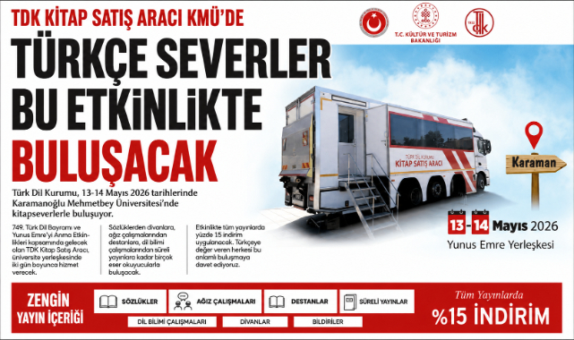 Türk Dil Kurumu Kitap Satış Aracı KMÜ’de Okurlarla Buluşacak