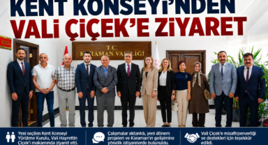 Karaman Kent Konseyi’nden Vali Hayrettin Çiçek’e Ziyaret