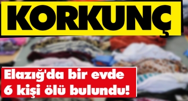 Elazığ'da bir evde 6 kişi ölü bulundu