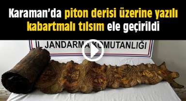 Karaman'da Antik Mısır'a ait tılsım ele geçirildi